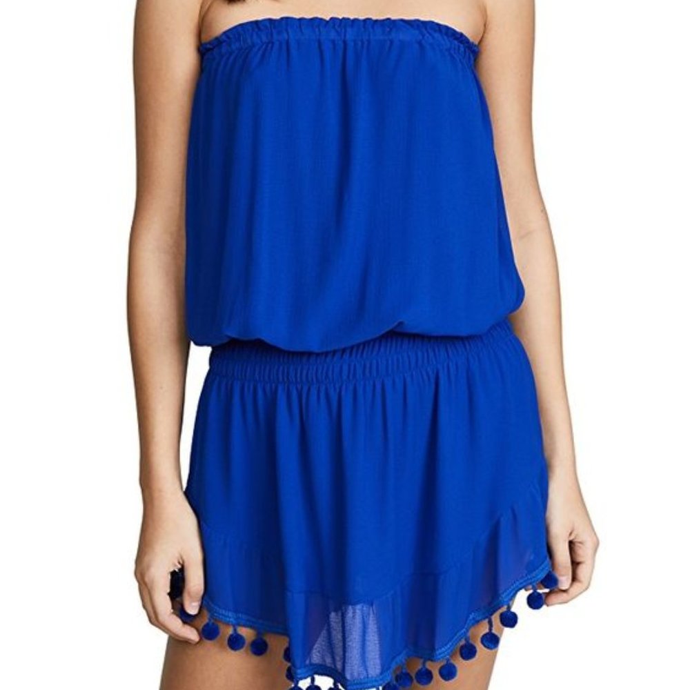 Ramy Brook Marcie Coverup Mini Dress Blue Size XS